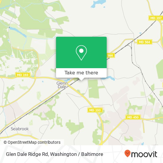 Mapa de Glen Dale Ridge Rd, Glenn Dale, MD 20769