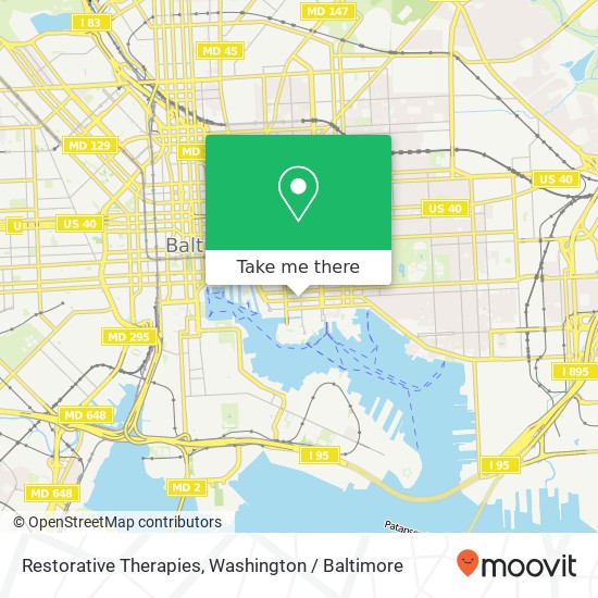 Mapa de Restorative Therapies, 1434 Fleet St