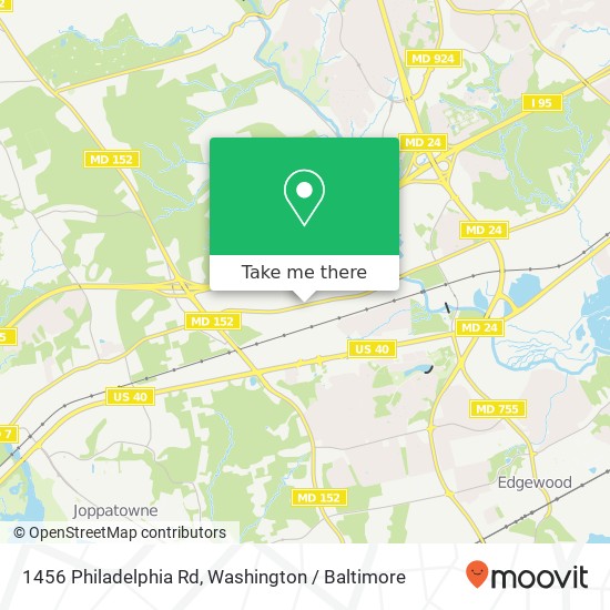 Mapa de 1456 Philadelphia Rd, Joppa, MD 21085