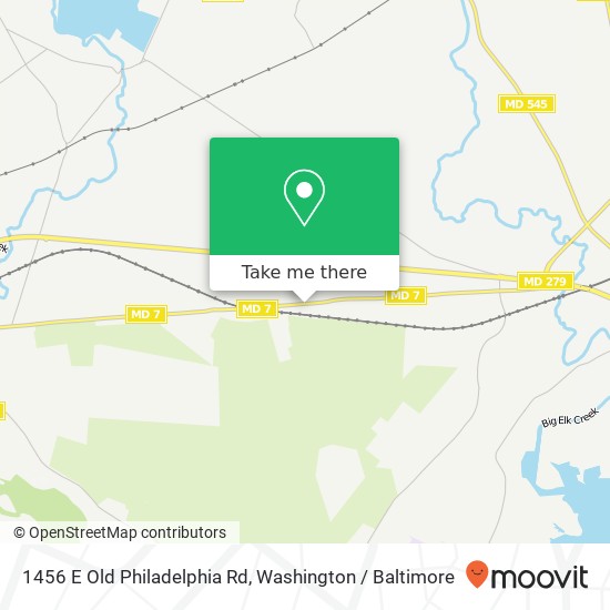 Mapa de 1456 E Old Philadelphia Rd, Elkton, MD 21921