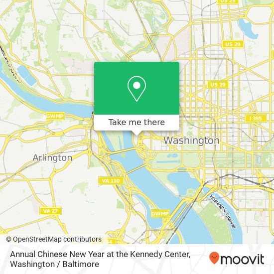 Mapa de Annual Chinese New Year at the Kennedy Center