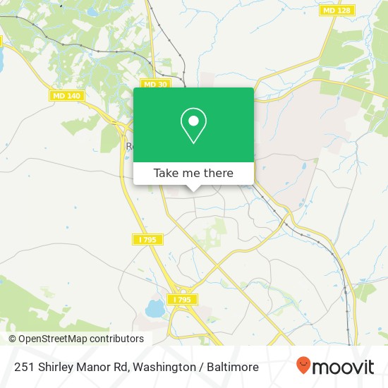 Mapa de 251 Shirley Manor Rd, Reisterstown, MD 21136