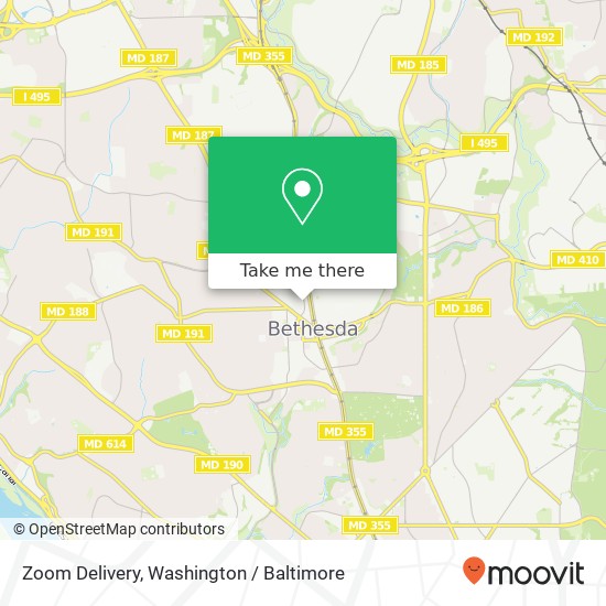 Zoom Delivery, 7752 Woodmont Ave map