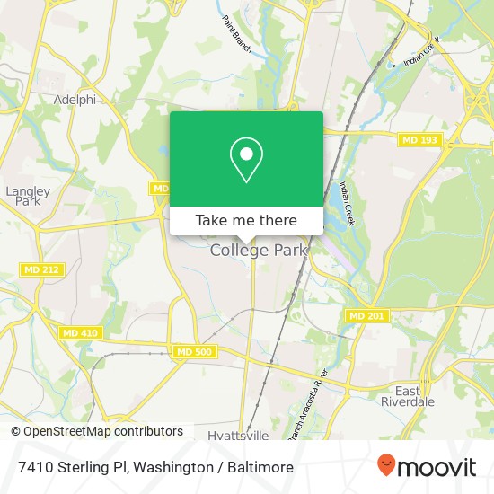 7410 Sterling Pl, College Park, MD 20740 map