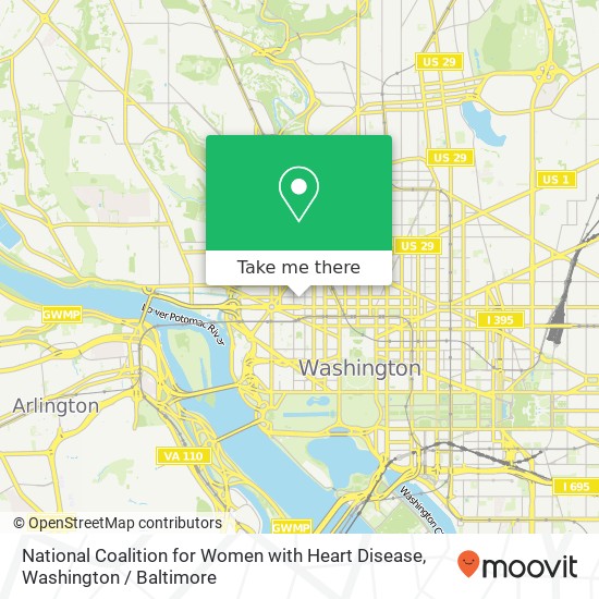 Mapa de National Coalition for Women with Heart Disease, 2000 L St NW