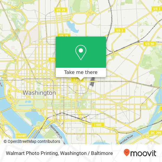 Walmart Photo Printing, 99 H St NW map