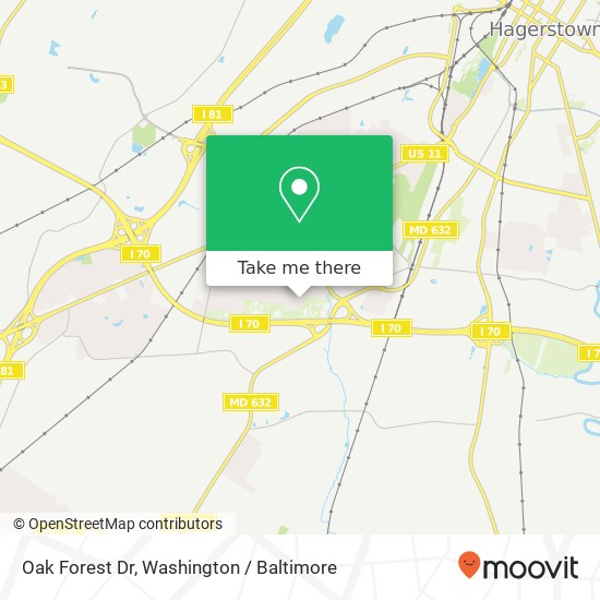 Mapa de Oak Forest Dr, Hagerstown, MD 21740
