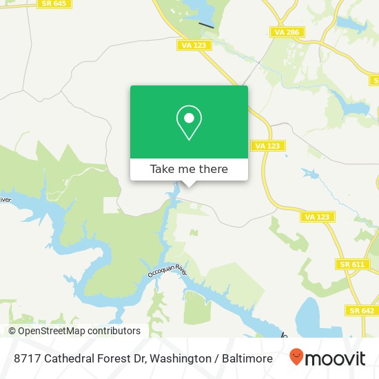 Mapa de 8717 Cathedral Forest Dr, Fairfax Station, VA 22039
