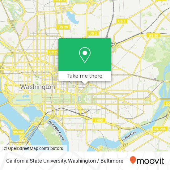Mapa de California State University, 444 N Capitol St NW