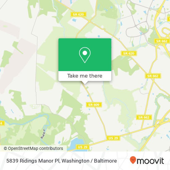 Mapa de 5839 Ridings Manor Pl, Centreville, VA 20120