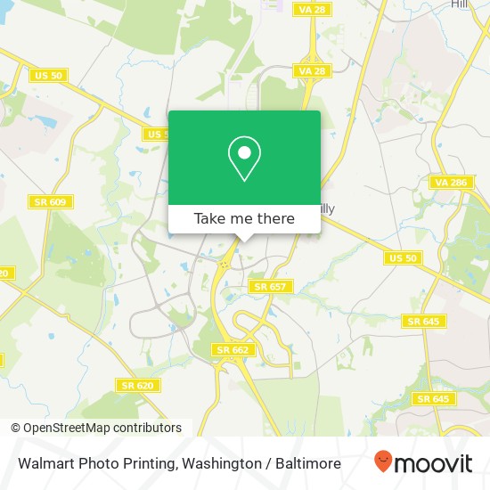 Mapa de Walmart Photo Printing, 4368 Chantilly Shopping Center Dr