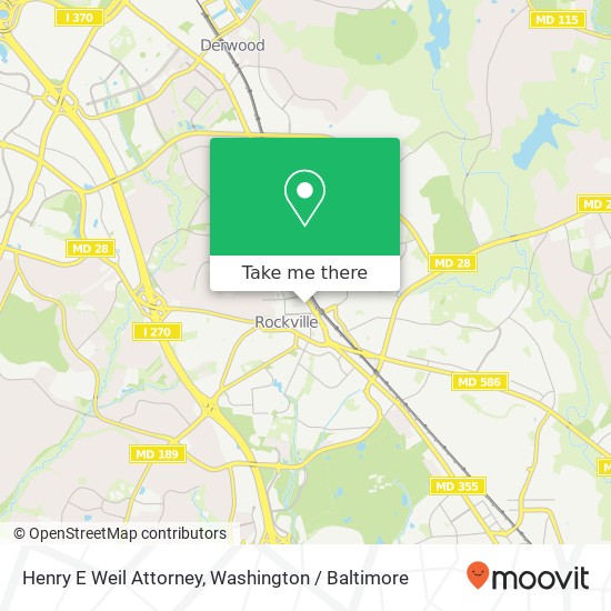 Henry E Weil Attorney, 111 Rockville Pike map