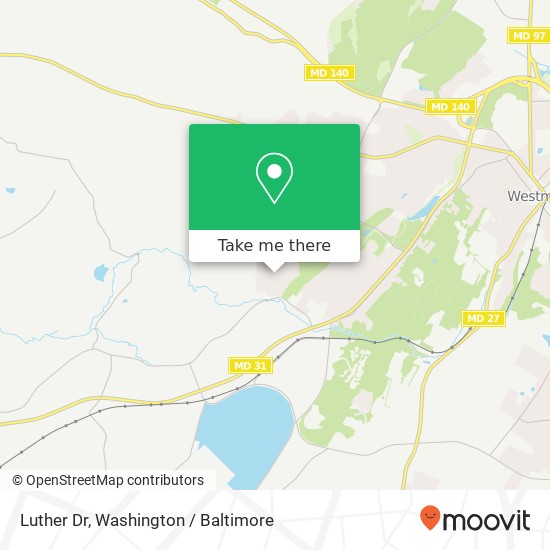 Mapa de Luther Dr, Westminster, MD 21158