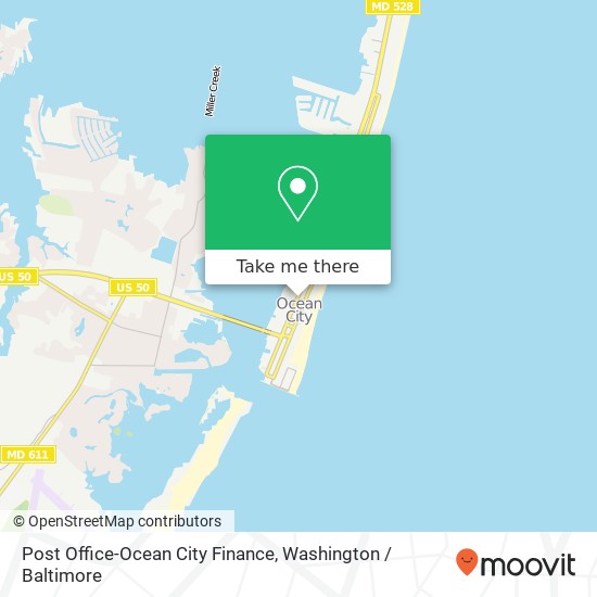 Post Office-Ocean City Finance, 408 Philadelphia Ave map