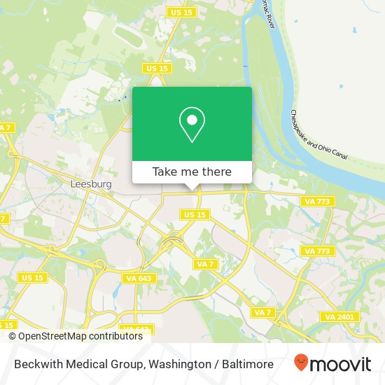 Mapa de Beckwith Medical Group, 952 Edwards Ferry Rd NE