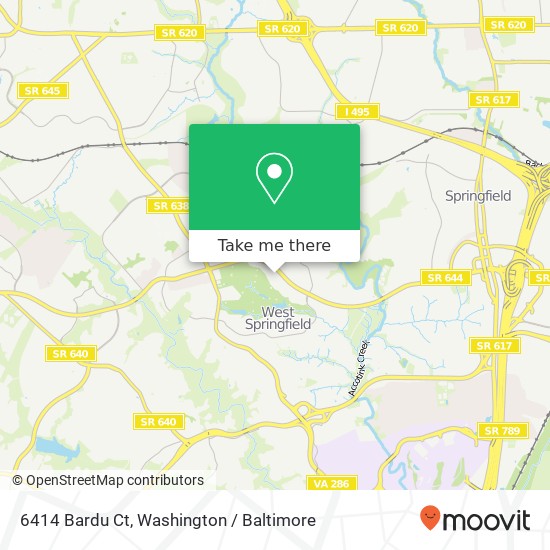6414 Bardu Ct, Springfield, VA 22152 map