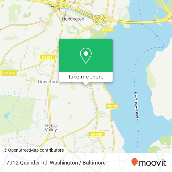 Mapa de 7012 Quander Rd, Alexandria, VA 22307