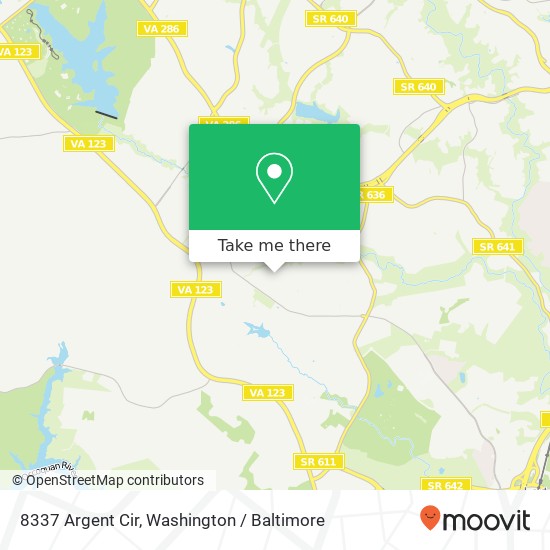 Mapa de 8337 Argent Cir, Fairfax Station, VA 22039