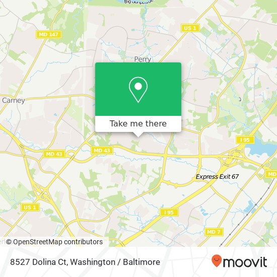 Mapa de 8527 Dolina Ct, Nottingham, MD 21236