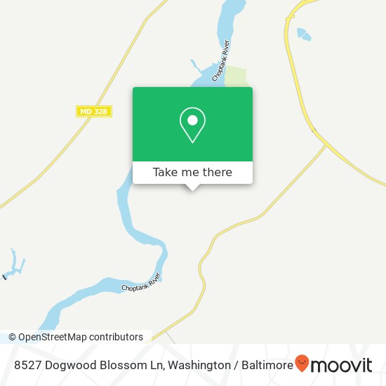 Mapa de 8527 Dogwood Blossom Ln, Denton, MD 21629