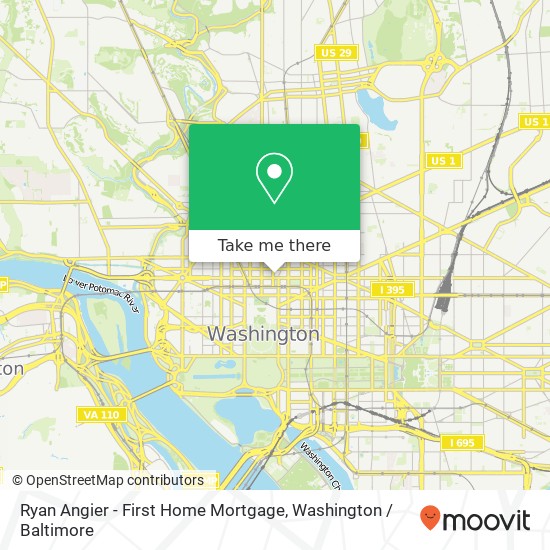 Mapa de Ryan Angier - First Home Mortgage, 1015 15th St NW