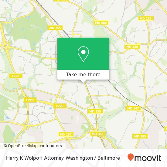 Harry K Wolpoff Attorney, 11140 Rockville Pike map