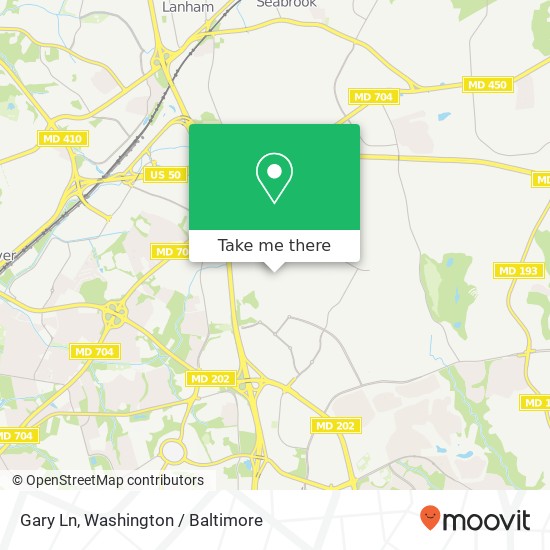 Mapa de Gary Ln, Upper Marlboro, MD 20774