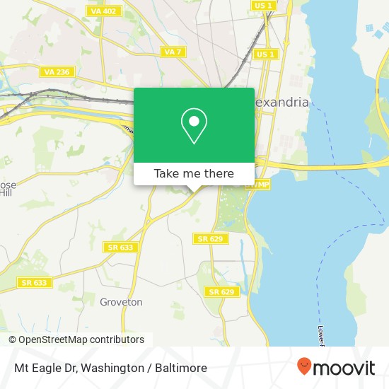 Mapa de Mt Eagle Dr, Alexandria, VA 22303