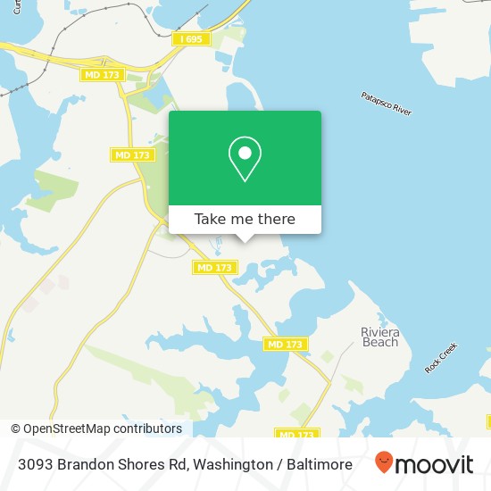 3093 Brandon Shores Rd, Curtis Bay, MD 21226 map