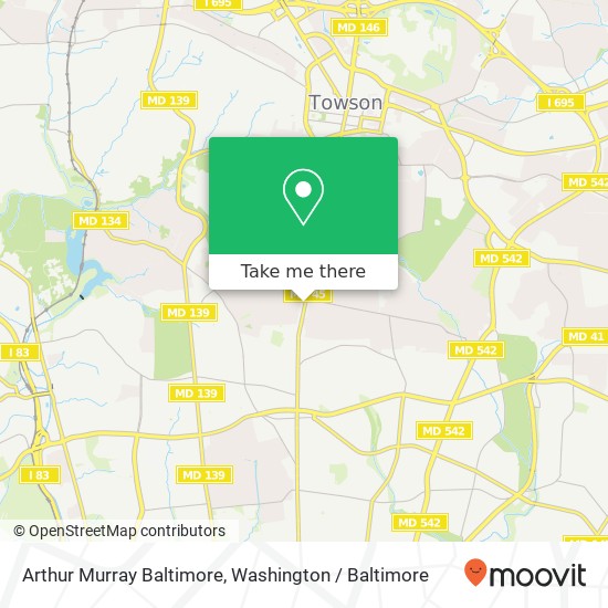 Mapa de Arthur Murray Baltimore, 6800 York Rd