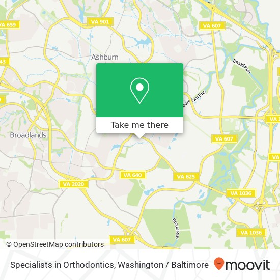 Specialists in Orthodontics, 44095 Pipeline Plz map