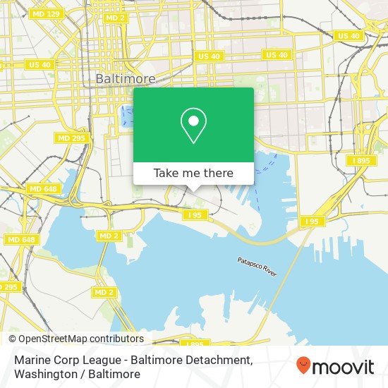 Marine Corp League - Baltimore Detachment, 1426 E Fort Ave map