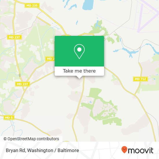 Mapa de Bryan Rd, Lexington Park, MD 20653