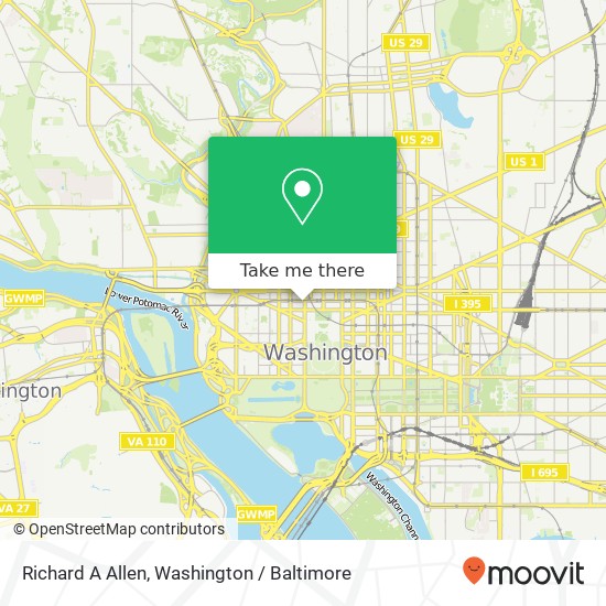 Richard A Allen, 888 17th St NW map