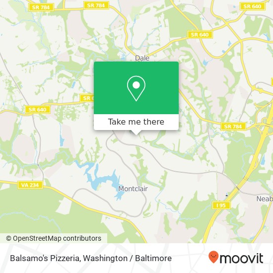 Mapa de Balsamo's Pizzeria, 4374 George Frye Cir