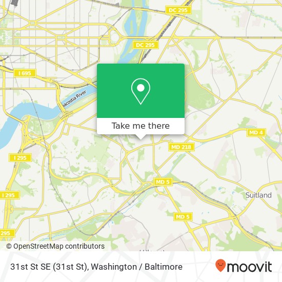 31st St SE (31st St), Washington, DC 20020 map