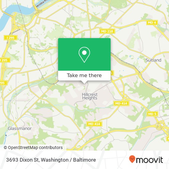 Mapa de 3693 Dixon St, Temple Hills, MD 20748