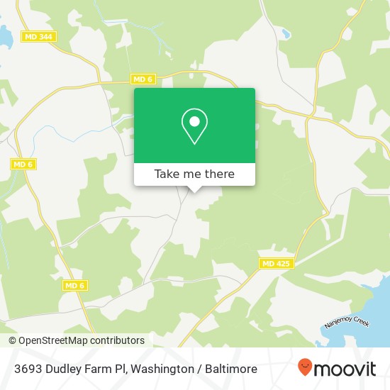 Mapa de 3693 Dudley Farm Pl, Nanjemoy, MD 20662