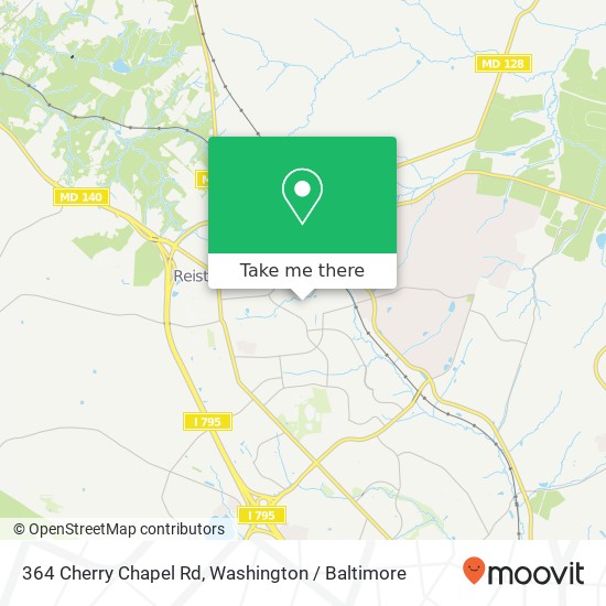 Mapa de 364 Cherry Chapel Rd, Reisterstown, MD 21136