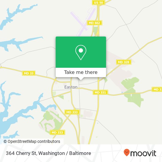 Mapa de 364 Cherry St, Easton, MD 21601