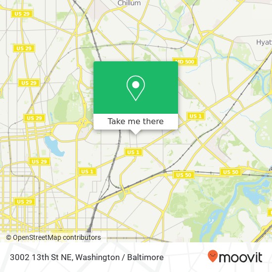 3002 13th St NE, Washington, DC 20017 map