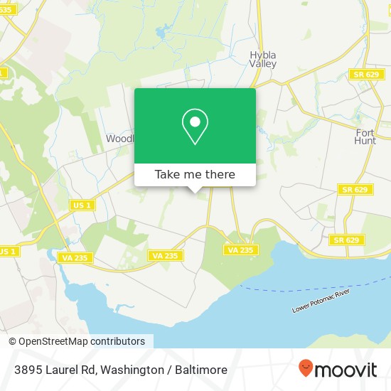 Mapa de 3895 Laurel Rd, Alexandria, VA 22309