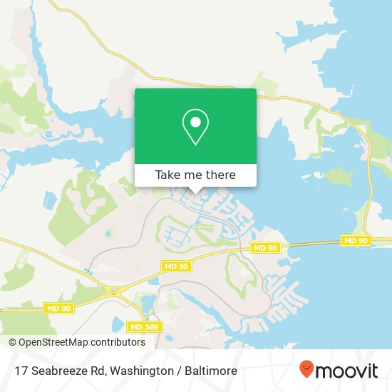 Mapa de 17 Seabreeze Rd, Berlin, MD 21811