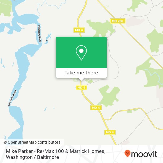 Mapa de Mike Parker - Re / Max 100 & Marrick Homes, 10425 Southern Maryland Blvd