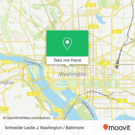 Mapa de Schneider Leslie J, 1700 Pennsylvania Ave NW