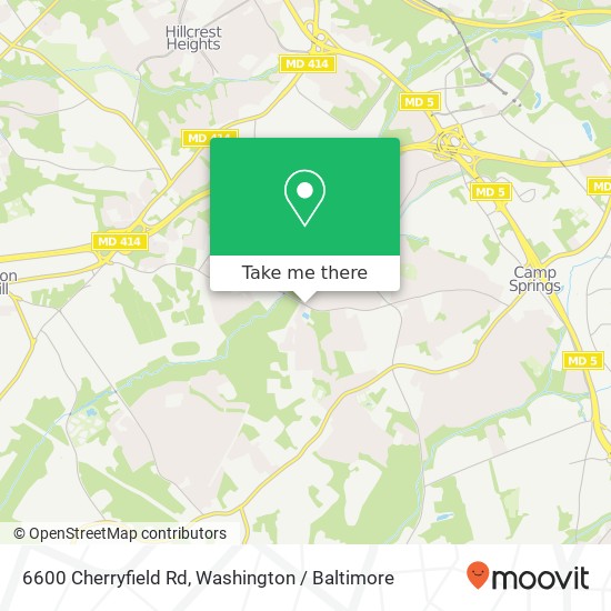 Mapa de 6600 Cherryfield Rd, Fort Washington, MD 20744