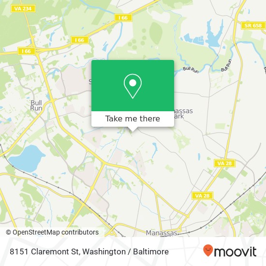 8151 Claremont St, Manassas, VA 20110 map