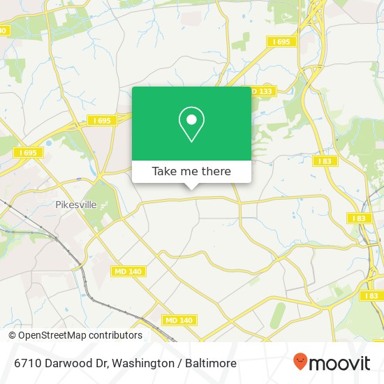 Mapa de 6710 Darwood Dr, Baltimore, MD 21209