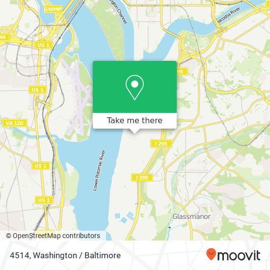 Mapa de 4514, 195 Chappie James Blvd #4514, Washington, DC 20032, USA