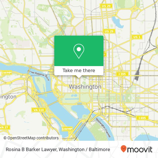 Mapa de Rosina B Barker Lawyer, 1700 Pennsylvania Ave NW